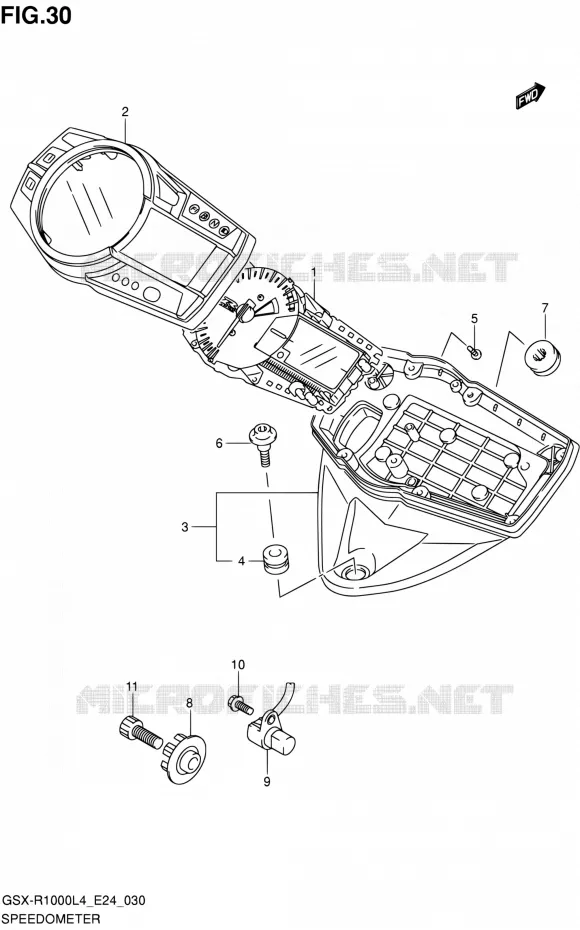 SNELHEIDSMETER Suzuki MOTO 1000 GSX-R 2014  GSX-R1000 L4 (E24)