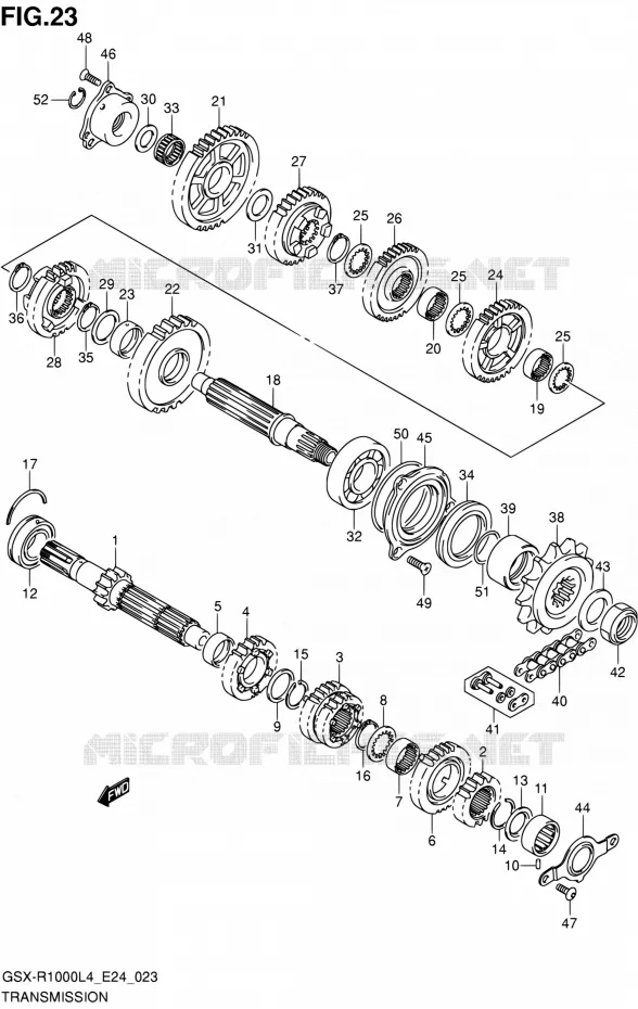 TRANSMISSION Suzuki MOTO 1000 GSX-R 2014  GSX-R1000 L4 (E24)