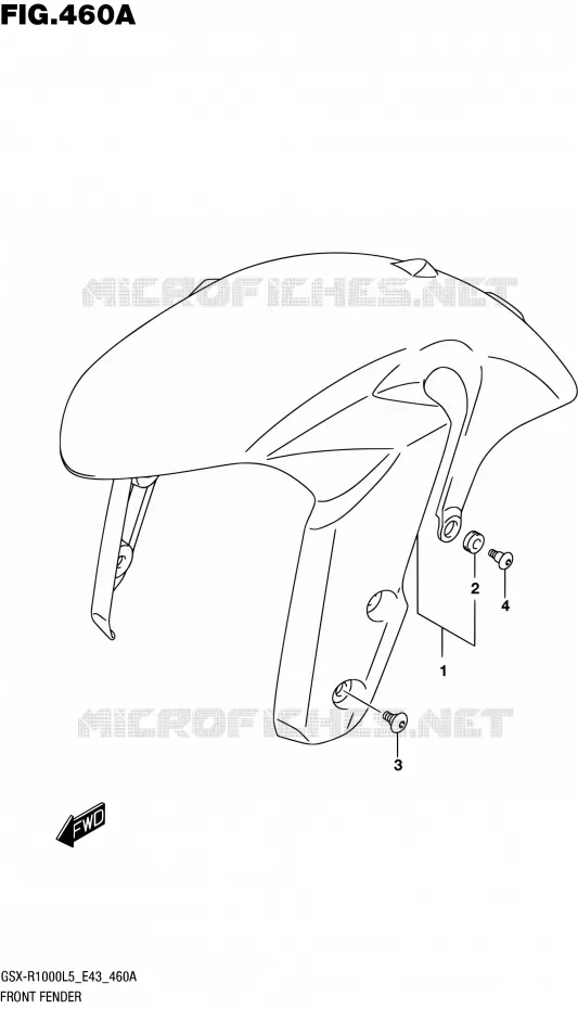 FRONT FENDER Suzuki MOTO 1000 GSX-R 2015  GSX-R1000 L5 (E43)