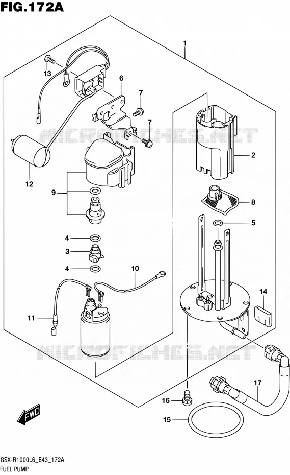 BENZINE POMP Suzuki MOTO 1000 GSX-R 2016  GSX-R1000 L6 (E43)