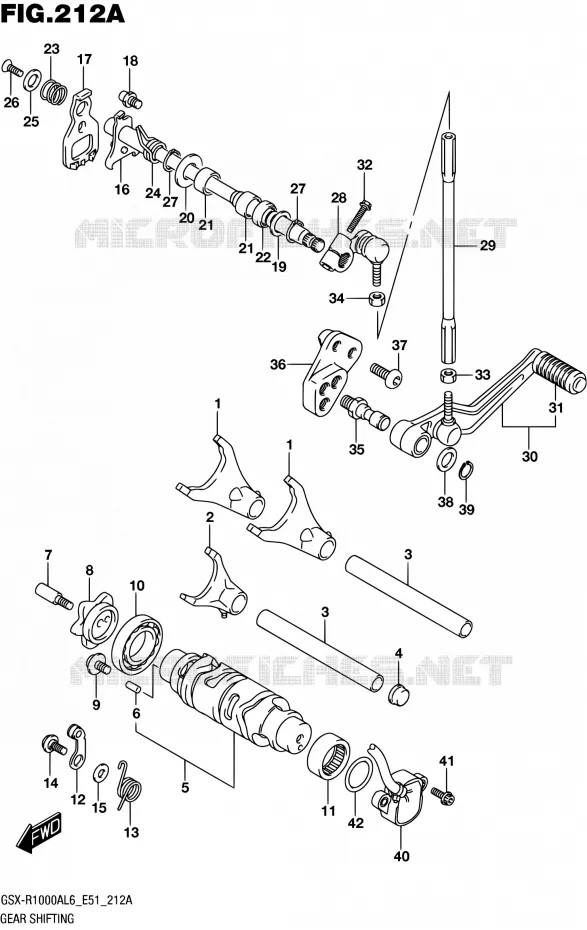 SCHAKELEN ASSY Suzuki MOTO 1000 GSX-R 2016  GSX-R1000A L6 (E51)