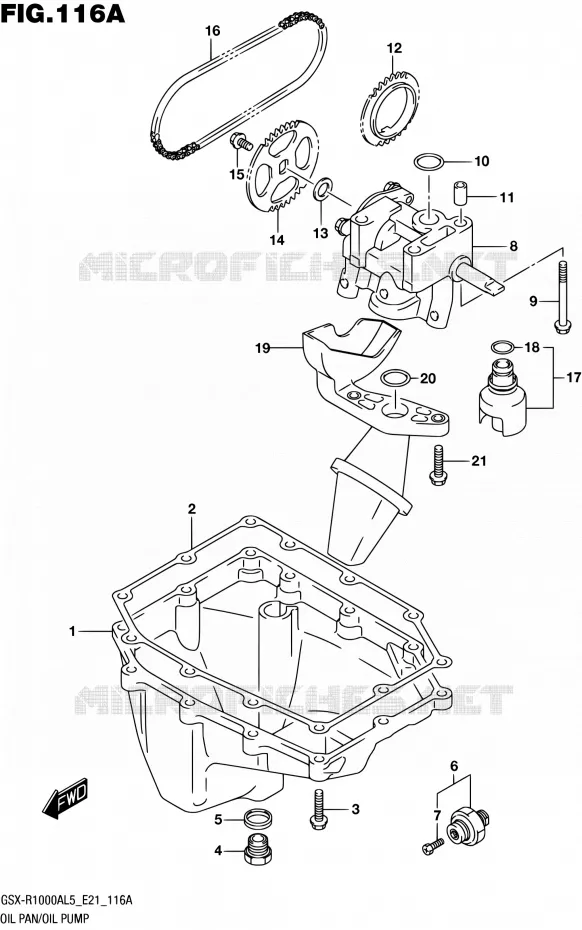 SUMP - OLIEPOMP Suzuki MOTO 1000 GSX-R 2015  GSX-R1000AUF L5