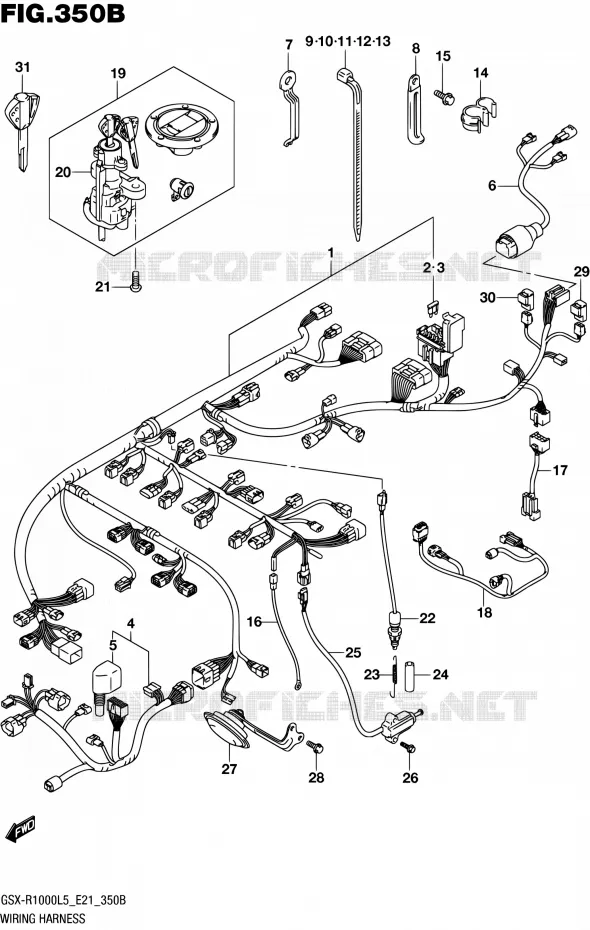 BEDRADING (GSX-R1000UFL5 E21) Suzuki MOTO 1000 GSX-R 2015  GSX-R1000UF L5 (E21)