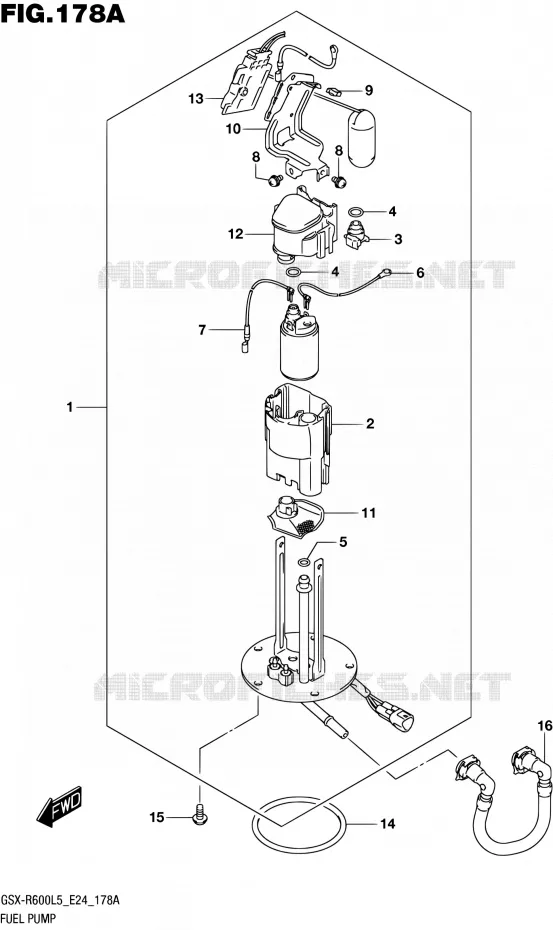 BENZINE POMP Suzuki MOTO 600 GSX-R 2015  GSX-R600 L5 (E24)