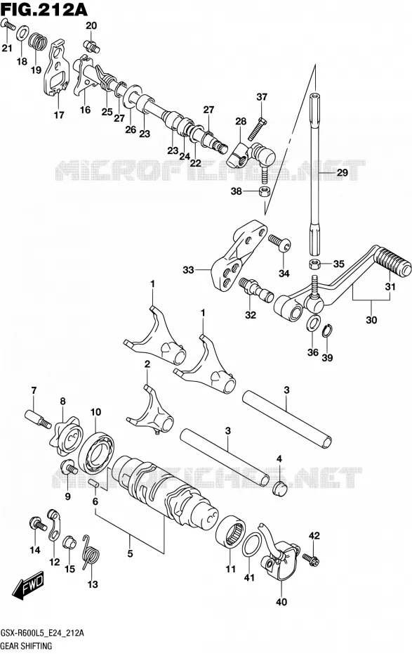 SCHAKELEN ASSY Suzuki MOTO 600 GSX-R 2015  GSX-R600 L5 (E24)