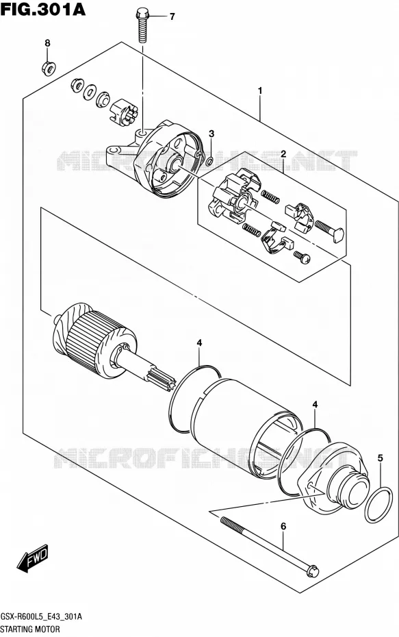 STARTMOTOR Suzuki MOTO 600 GSX-R 2015  GSX-R600 L5 (E43)