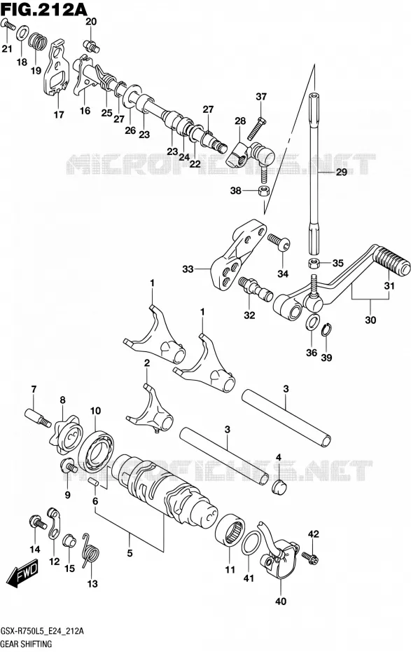 SCHAKELEN ASSY Suzuki MOTO 750 GSX-R 2015  GSX-R750 L5 (E24)