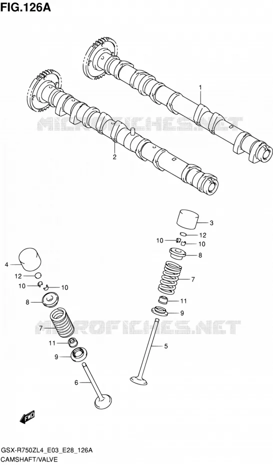 NOKKENAS - VALVES Suzuki MOTO 750 GSX-R 2014  GSX-R750Z L4 (E03,E28,E33)