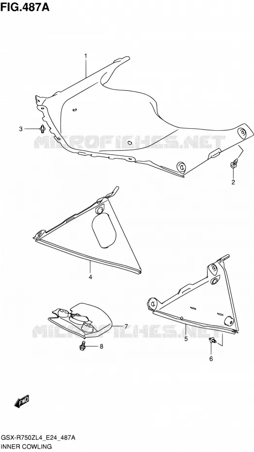 INNER KUIP Suzuki MOTO 750 GSX-R 2014  GSX-R750Z L4 (E24)