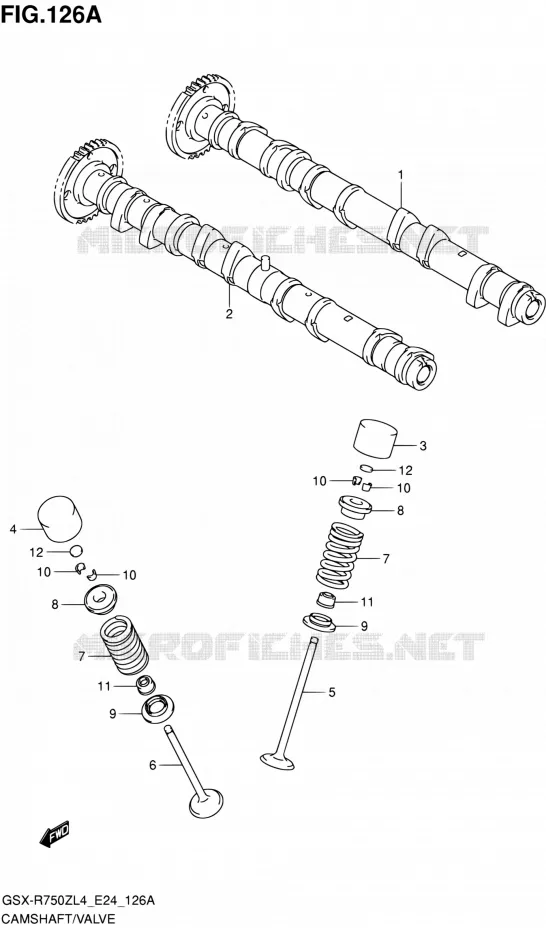 NOKKENAS - VALVES Suzuki MOTO 750 GSX-R 2014  GSX-R750Z L4 (E24)