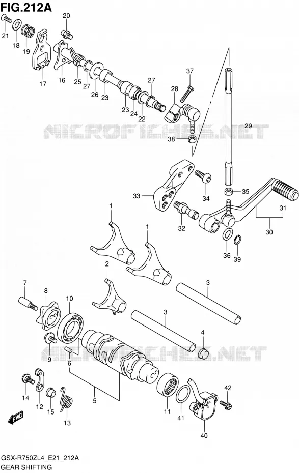 SCHAKELEN ASSY Suzuki MOTO 750 GSX-R 2014  GSX-R750ZUF L4 (E21)