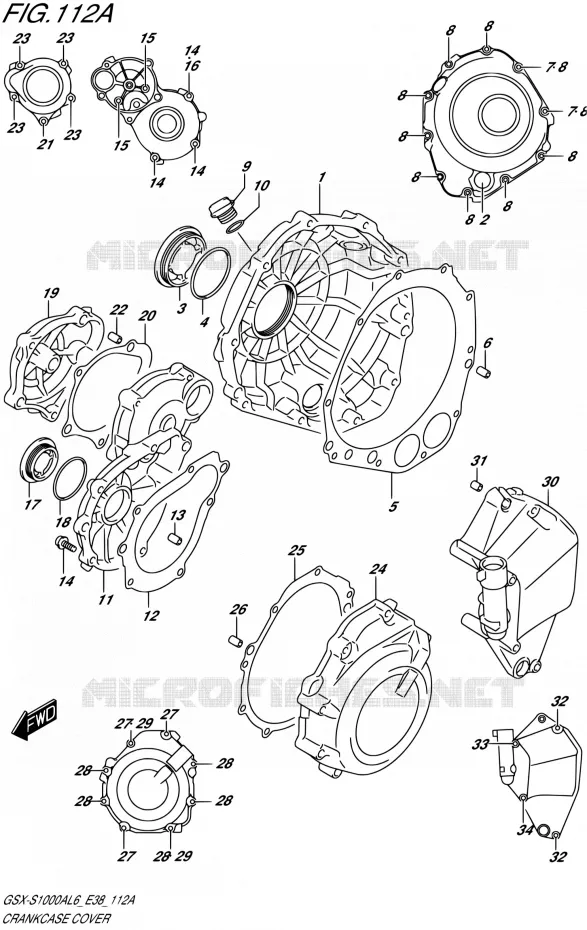 CASING Suzuki MOTO 1000 GSX-S 2016  GSX-S1000A L6 (E38)