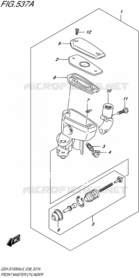 FRONT HOOFDREMCILINDER Suzuki MOTO 1000 GSX-S 2016  GSX-S1000A L6 (E38)