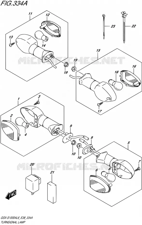 INDICATOREN Suzuki MOTO 1000 GSX-S 2016  GSX-S1000A L6 (E38)
