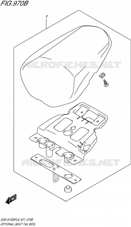 OPTIES (SEAT TAIL BOX) Suzuki MOTO 1000 GSX-S 2016  GSX-S1000FUF L6 (E21)