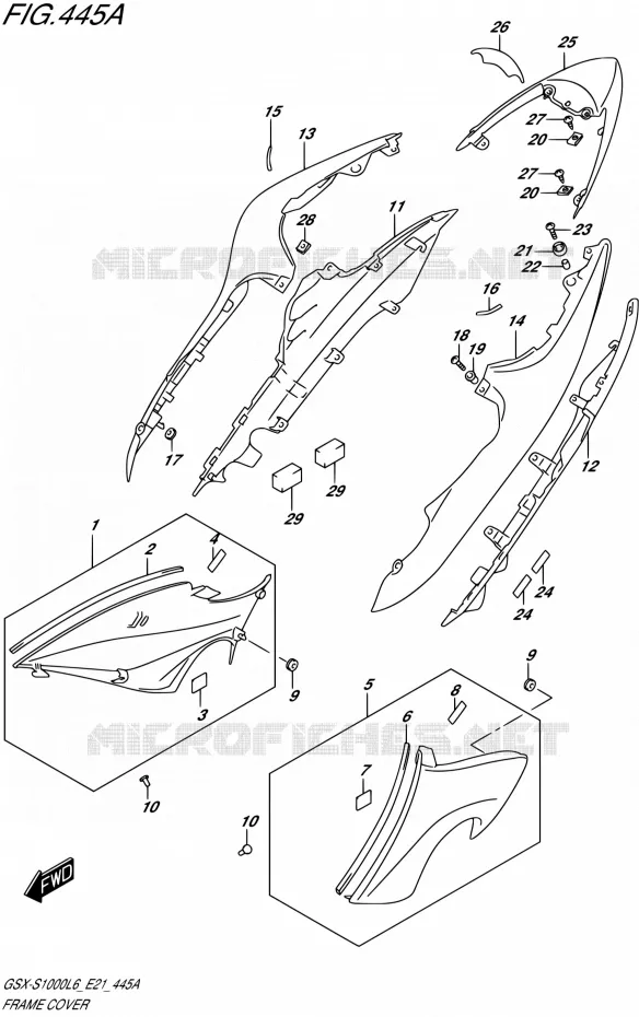 ACHTER KUIP (PGZ,AV4) Suzuki MOTO 1000 GSX-S 2015  GSX-S1000UF L6 (E21)