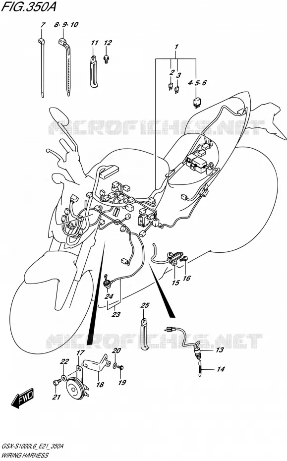 BEDRADING (GSX-S1000L6 E21) Suzuki MOTO 1000 GSX-S 2015  GSX-S1000UF L6 (E21)