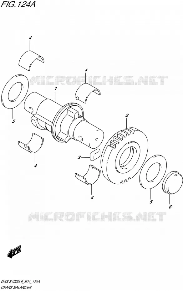 CRANK BALANCER Suzuki MOTO 1000 GSX-S 2015  GSX-S1000UF L6 (E21)