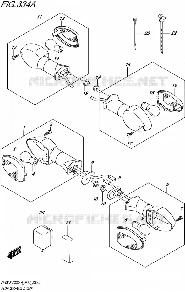 INDICATOREN Suzuki MOTO 1000 GSX-S 2015  GSX-S1000UF L6 (E21)