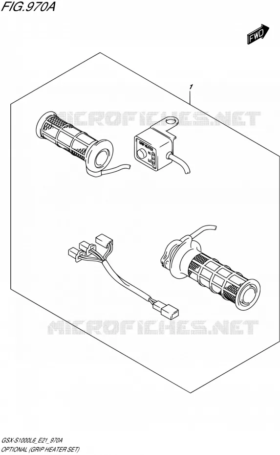 OPTIES (GRIP HEATER SET) Suzuki MOTO 1000 GSX-S 2015  GSX-S1000UF L6 (E21)