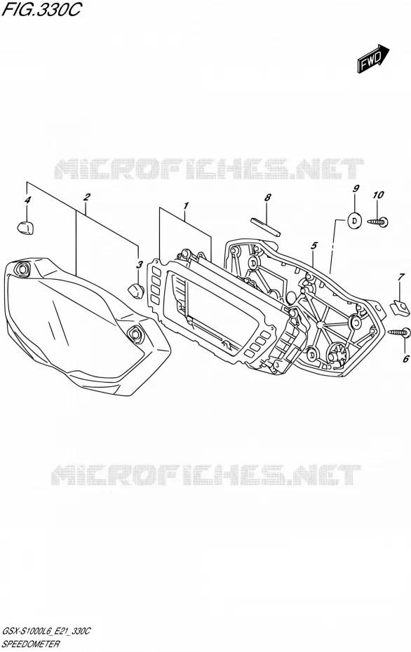 SNELHEIDSMETER (GSX-S1000AL6 E21) Suzuki MOTO 1000 GSX-S 2015  GSX-S1000UF L6 (E21)