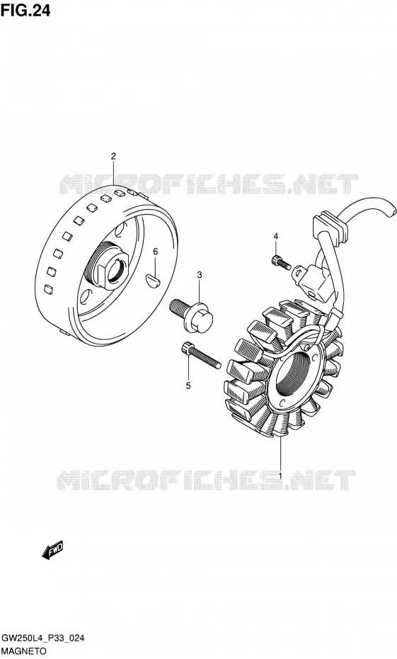 ONTSTEKING Suzuki MOTO 250 INAZUMA 2014  GW250 L4 (P33)
