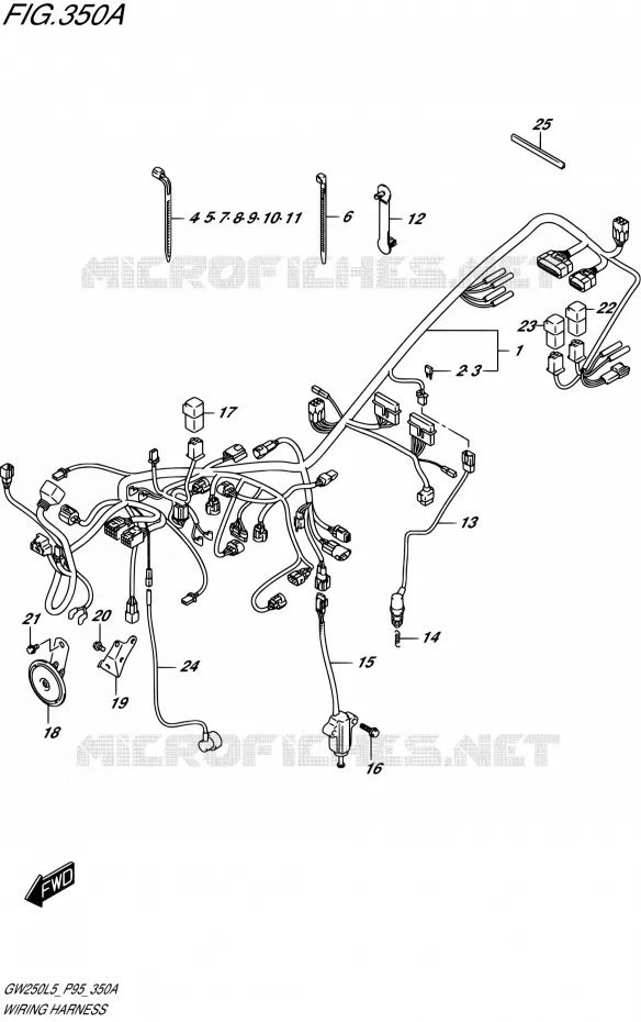 BEDRADING Suzuki MOTO 250 INAZUMA 2015  GW250 L5 (P95)