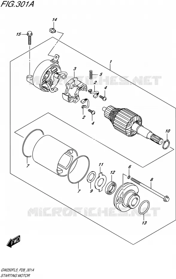 STARTMOTOR Suzuki MOTO 250 INAZUMA 2015  GW250F L5 (P28)