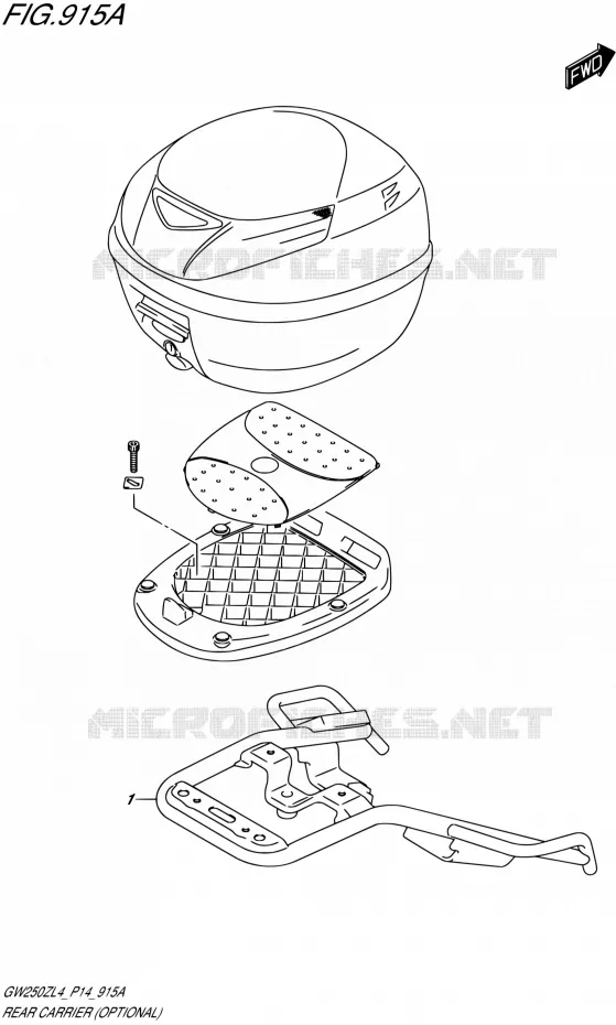 ACHTER CARRIER (OPTIONAL) Suzuki MOTO 250 INAZUMA 2014  GW250Z L4 (P14)