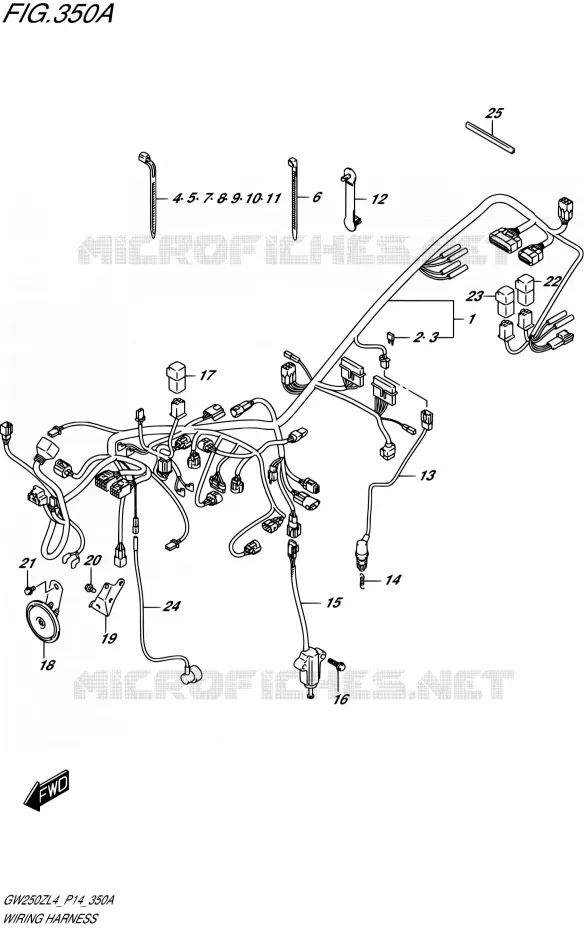 BEDRADING Suzuki MOTO 250 INAZUMA 2014  GW250Z L4 (P14)