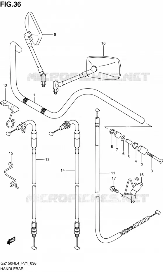 STUUR Suzuki MOTO 150 GZ 2014  GZ150H L4 (P71)