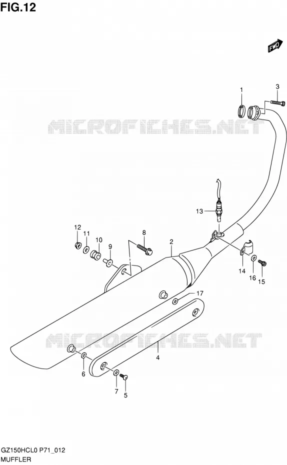 GELUIDDEMPER Suzuki MOTO 150 GZ 2010  GZ150HC L0 (P71)
