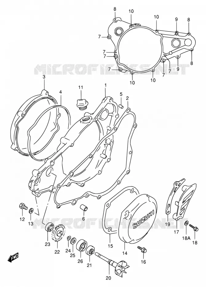 WATER POMPHUIS Suzuki MOTO 250 RM 2000  RM250 Y (E02)
