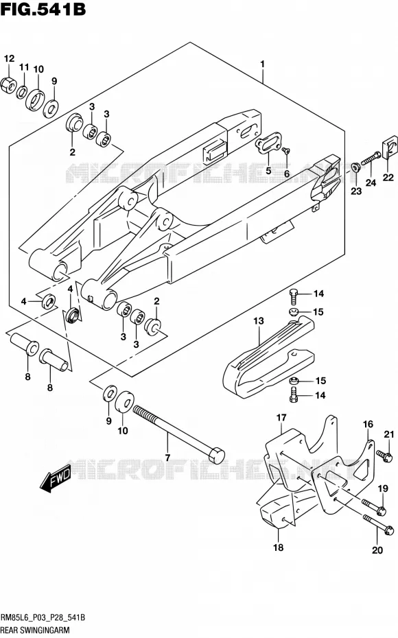 SWINGARM (RM85L6 P28) Suzuki MOTO 85 RM 2016  RM85 L6 (P03,P28)
