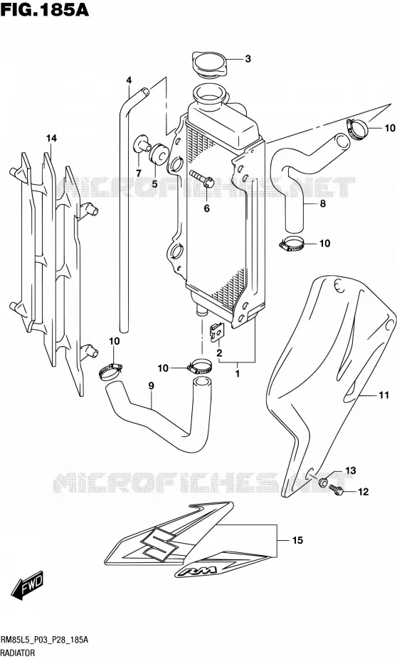 RADIATOR Suzuki MOTO 85 RM 2015  RM85L L5 (P03,P28,P33)