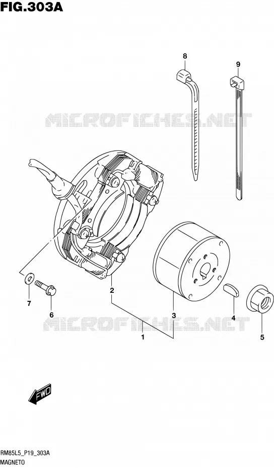 ONTSTEKING Suzuki MOTO 85 RM 2015  RM85L L5 (P19)
