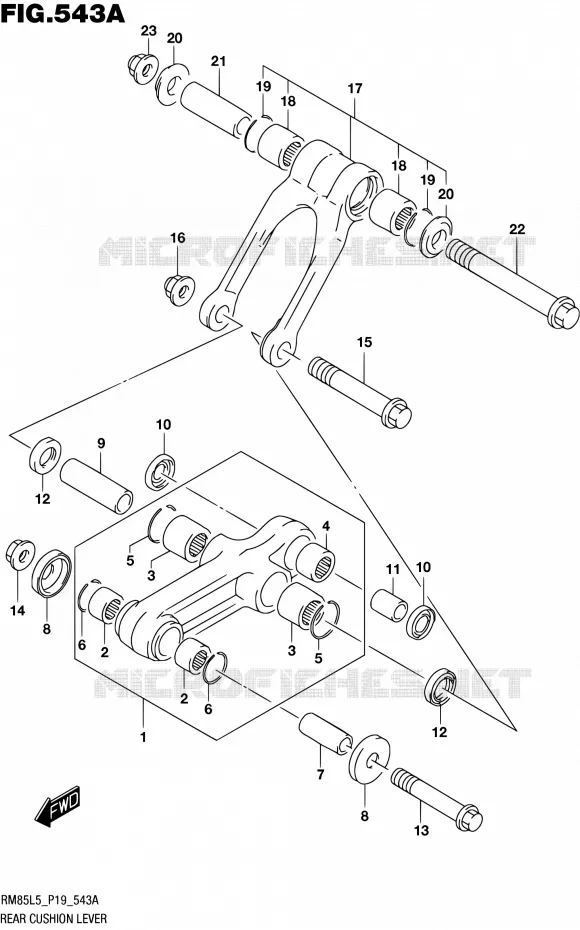 SCHOKBREKER AANEENSCHAKELING Suzuki MOTO 85 RM 2015  RM85L L5 (P19)