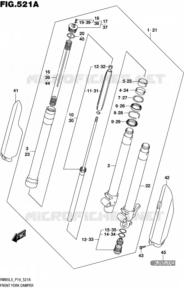 VOORVORK Suzuki MOTO 85 RM 2015  RM85L L5 (P19)