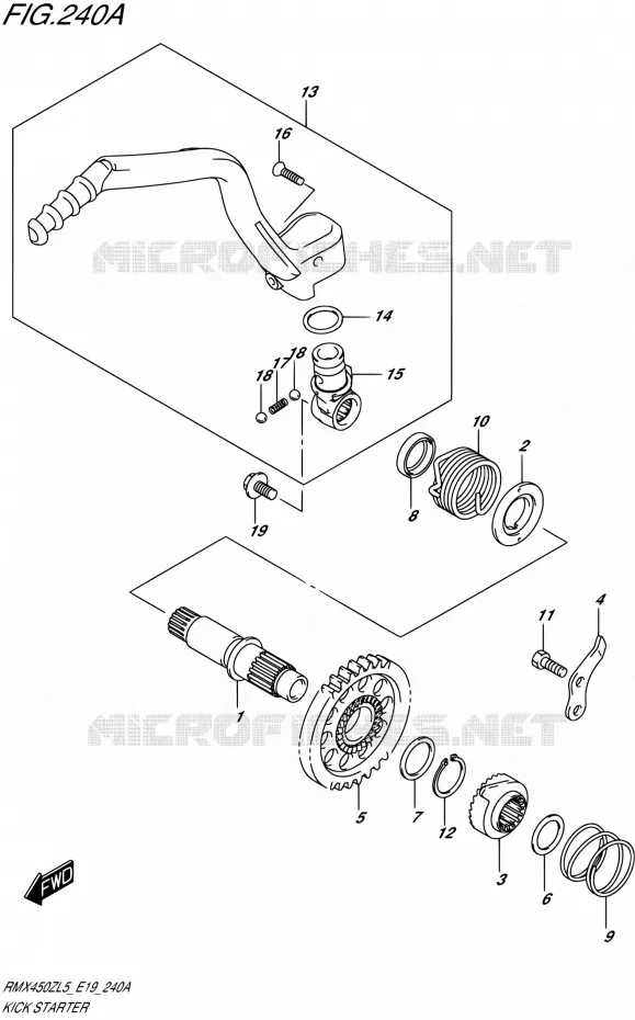 KICKSTARTER Suzuki MOTO 450 RMX 2015  RMX450Z L5 (E19)