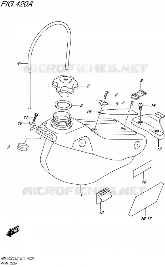 BENZINETANK Suzuki MOTO 450 RMX 2015  RMX450Z L5 (E71)