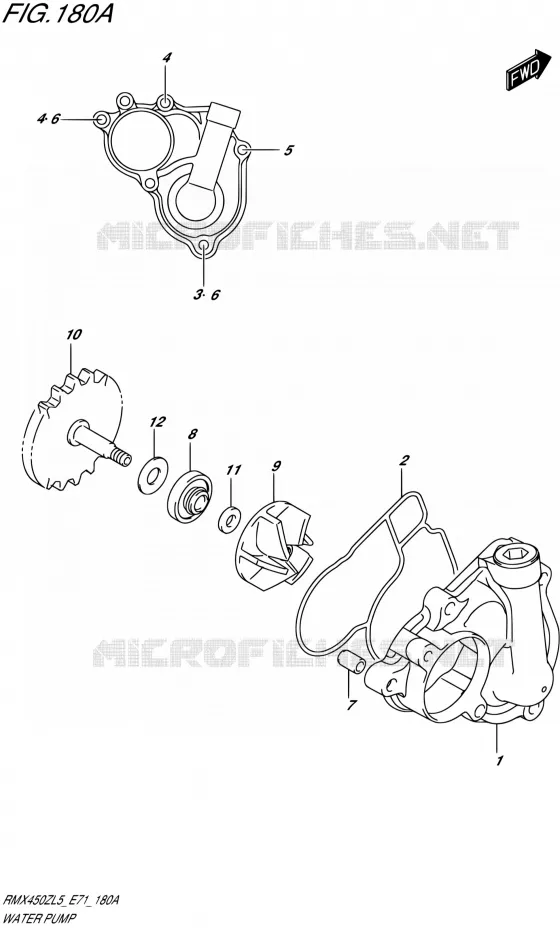 WATERPOMP Suzuki MOTO 450 RMX 2015  RMX450Z L5 (E71)