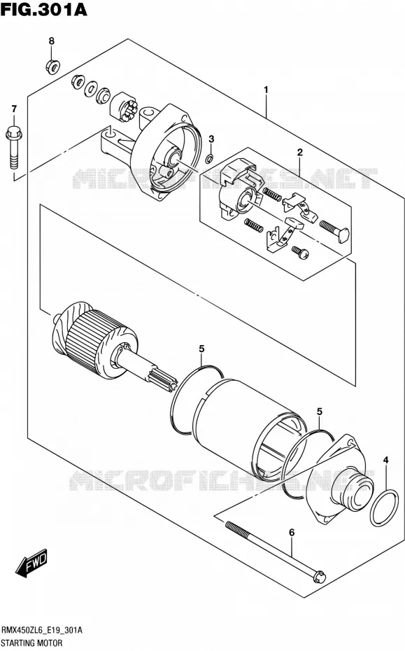 STARTMOTOR Suzuki MOTO 450 RMX 2016  RMX450Z L6 (E19)