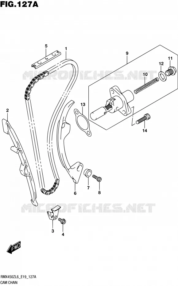 TIMING Suzuki MOTO 450 RMX 2016  RMX450Z L6 (E19)