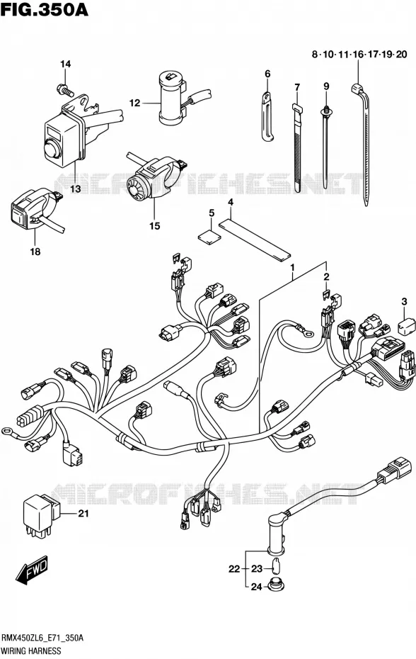 BEDRADING Suzuki MOTO 450 RMX 2016  RMX450Z L6 (E71)