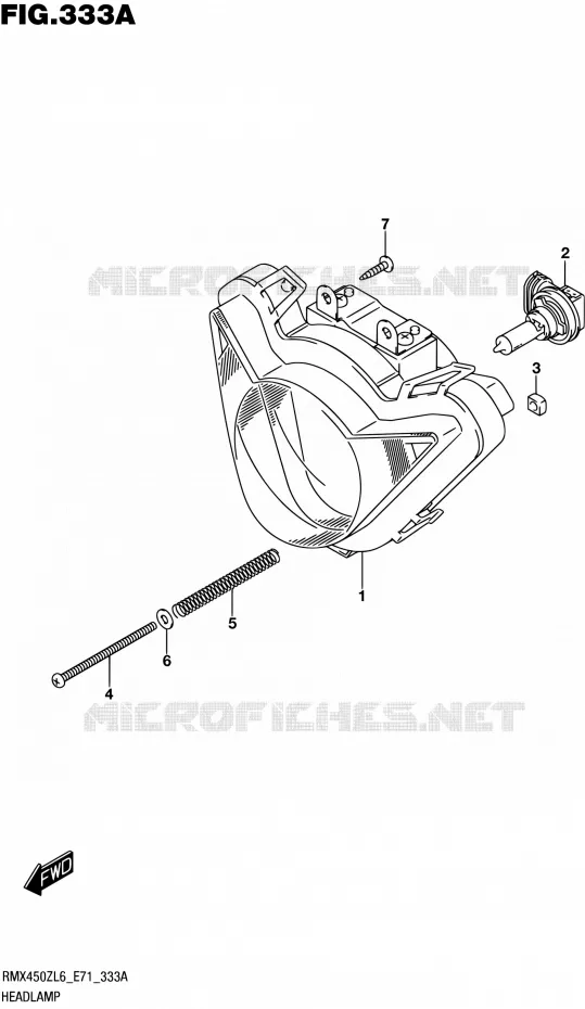 KOPLAMP Suzuki MOTO 450 RMX 2016  RMX450Z L6 (E71)