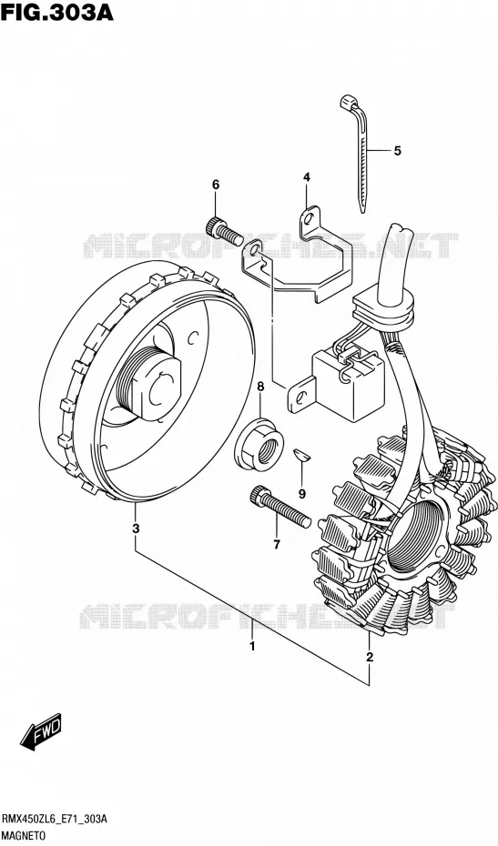 ONTSTEKING Suzuki MOTO 450 RMX 2016  RMX450Z L6 (E71)
