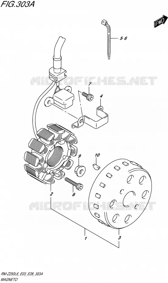 ONTSTEKING Suzuki MOTO 250 RM-Z 2016  RM-Z250 L6 (E03,E28,E33)
