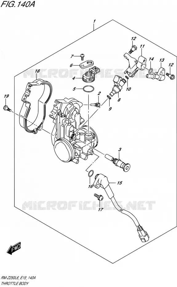 GASKLEPHUIS Suzuki MOTO 250 RM-Z 2016  RM-Z250 L6 (E19)
