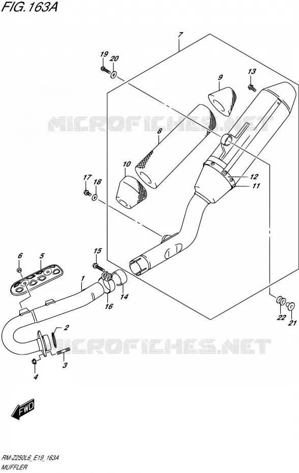 GELUIDDEMPER Suzuki MOTO 250 RM-Z 2015  RM-Z250 L6 (E19)