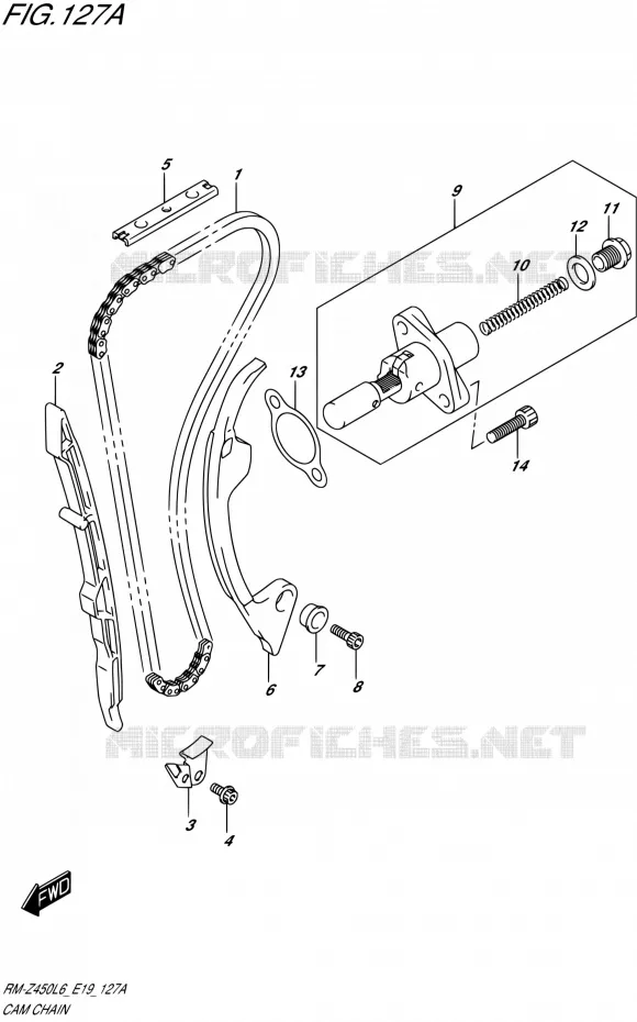 TIMING Suzuki MOTO 450 RM-Z 2016  RM-Z450 L6 (E19)
